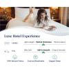 imageCALIFORNIA DESIGN DEN 5Star Hotel Twin Size Printed Sheet Set Soft ampamp Smooth 100 Cotton 600 Thread Count Sateen Cotton Bedding Sheets for Bed with Deep Pocket Urban Hex Blue