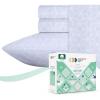 imageCALIFORNIA DESIGN DEN 5Star Hotel Twin Size Printed Sheet Set Soft ampamp Smooth 100 Cotton 600 Thread Count Sateen Cotton Bedding Sheets for Bed with Deep Pocket Urban Hex Blue