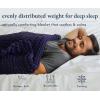 imageCalifornia Design Den 100 Cotton Handmade Chunky Knit Weighted Blanket 15 Pounds 100 Cotton No Fillers Breathable Soft ampamp Calming AllSeason Evenly Weighted Throw BlueBlueberry