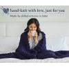 imageCalifornia Design Den 100 Cotton Handmade Chunky Knit Weighted Blanket 15 Pounds 100 Cotton No Fillers Breathable Soft ampamp Calming AllSeason Evenly Weighted Throw BlueBlueberry