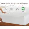 image100 Organic Cotton Crib Sheets for Boys or Girls Set of 2 Fitted Sheets Cooling ampamp Softest Baby Crib Sheets for Girl Crib Mattress Sheet or Toddler Bed Sheets Percale BlueBright White