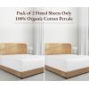 image100 Organic Cotton Crib Sheets for Boys or Girls Set of 2 Fitted Sheets Cooling ampamp Softest Baby Crib Sheets for Girl Crib Mattress Sheet or Toddler Bed Sheets Percale BlueBright White