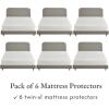 imageCalifornia Design Den Bulk Pack of 4 Waterproof Mattress Protectors King Size  Soft ampamp Noiseless Fitted Style Deep Pockets to Fit 820 Inch Mattresses Machine WashableTwin XL