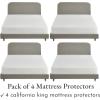 imageCalifornia Design Den Bulk Pack of 4 Waterproof Mattress Protectors King Size  Soft ampamp Noiseless Fitted Style Deep Pockets to Fit 820 Inch Mattresses Machine WashableCalifornia King