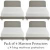 imageCalifornia Design Den Bulk Pack of 4 Waterproof Mattress Protectors King Size  Soft ampamp Noiseless Fitted Style Deep Pockets to Fit 820 Inch Mattresses Machine WashableKing