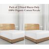 imageCalifornia Design Den Bulk Pack of 8 Twin XL Size Fitted Sheets Only  100 Organic Cotton Percale Weave White01  Bright White