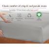imageCalifornia Design Den Bulk Pack of 8 Twin XL Size Fitted Sheets Only  100 Organic Cotton Percale Weave White03  Light Grey