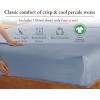 imageCalifornia Design Den Bulk Pack of 8 Twin XL Size Fitted Sheets Only  100 Organic Cotton Percale Weave White05  Blue Hydrangea