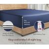 imageCalifornia Design Den Bulk Pack of 8 Twin XL Size Fitted Sheets Only  100 Organic Cotton Percale Weave White06  Navy