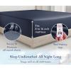 imageCalifornia Design Den Bulk Pack of 8 Twin XL Size Fitted Sheets Only  400 Thread Count 100 Cotton Sateen White12  Indigo Dusty Blue