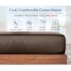 imageCalifornia Design Den Bulk Pack of 8 Twin XL Size Fitted Sheets Only  400 Thread Count 100 Cotton Sateen White24  Chocolate Rich Brown
