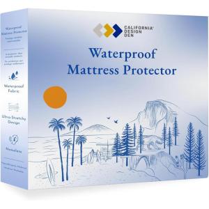 imageCalifornia Design Den Bulk Pack of 4 Waterproof Mattress Protectors King Size  Soft ampamp Noiseless Fitted Style Deep Pockets to Fit 820 Inch Mattresses Machine WashableKing