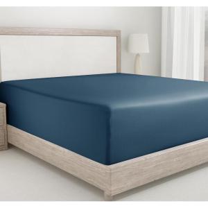 imageCalifornia Design Den Bulk Pack of 8 Twin XL Size Fitted Sheets Only  400 Thread Count 100 Cotton Sateen White11  Blue Peacock