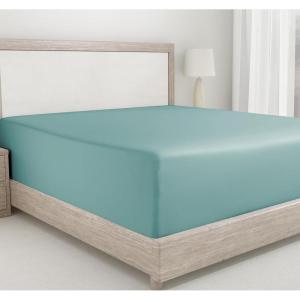 imageCalifornia Design Den Bulk Pack of 8 Twin XL Size Fitted Sheets Only  400 Thread Count 100 Cotton Sateen White14  Teal