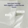 imageCalifornia Design Den StandardQueen Pillow Cases Set of 2  Luxury 100 Egyptian Cotton Crisp Percale Soft ampamp Breathable StandardQueen Size Pillow Cases  WhiteIvory
