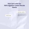 imageCalifornia Design Den StandardQueen Pillow Cases Set of 2  Luxury 100 Egyptian Cotton Crisp Percale Soft ampamp Breathable StandardQueen Size Pillow Cases  WhiteBright White