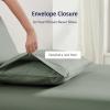 imageCalifornia Design Den StandardQueen Pillow Cases Set of 2  Luxury 100 Egyptian Cotton Crisp Percale Soft ampamp Breathable StandardQueen Size Pillow Cases  WhiteSage Mist