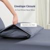 imageCalifornia Design Den StandardQueen Pillow Cases Set of 2  Luxury 100 Egyptian Cotton Crisp Percale Soft ampamp Breathable StandardQueen Size Pillow Cases  WhiteMineral Blue