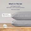 imageCalifornia Design Den StandardQueen Pillow Cases Set of 2  Luxury 100 Egyptian Cotton Crisp Percale Soft ampamp Breathable StandardQueen Size Pillow Cases  WhiteLight Grey
