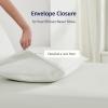 imageCalifornia Design Den StandardQueen Pillow Cases Set of 2  Luxury 100 Egyptian Cotton Crisp Percale Soft ampamp Breathable StandardQueen Size Pillow Cases  WhiteIvory