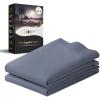 imageCalifornia Design Den StandardQueen Pillow Cases Set of 2  Luxury 100 Egyptian Cotton Crisp Percale Soft ampamp Breathable StandardQueen Size Pillow Cases  WhiteMineral Blue