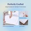 imageCalifornia Design Den Twin XL Sheets Set  Soft 400 Thread Count Sateen Natural 100 Cotton Sheets Deep Pockets with All Around Elastic for a Snug Fit Cool ampamp Durable Bedding Set  White