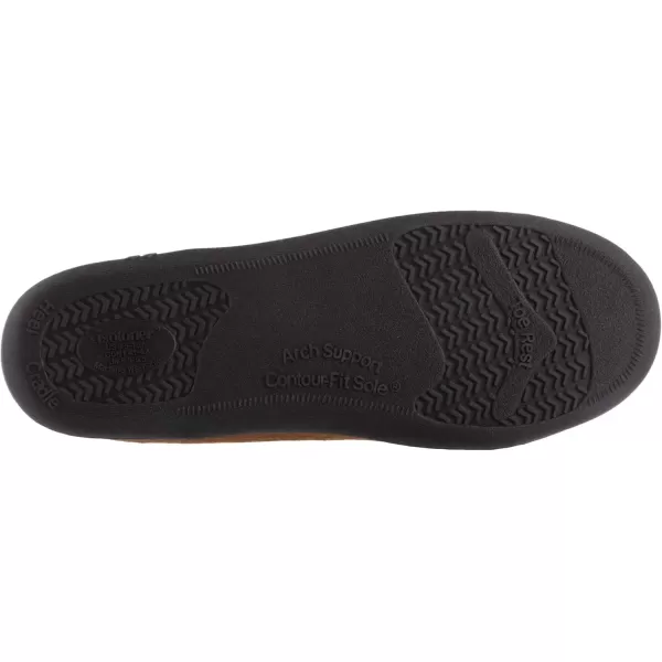 imageIsotoner Mens Microsuede Moccasin Slippers  Mens Indoor and Outdoor Sole Slippers Features Memory Foam for a Customer Fit and Arch Support for AllDay Comfort Machine WashableBrown