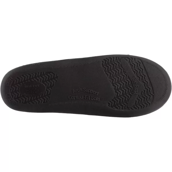 imageIsotoner Mens Microsuede Moccasin Slippers  Mens Indoor and Outdoor Sole Slippers Features Memory Foam for a Customer Fit and Arch Support for AllDay Comfort Machine WashableDark Chocolate