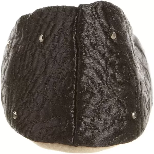 imageIsotoner Womens Ballerina Slippers with Terry Lined and Rose Quilt Ballet FlatBlack