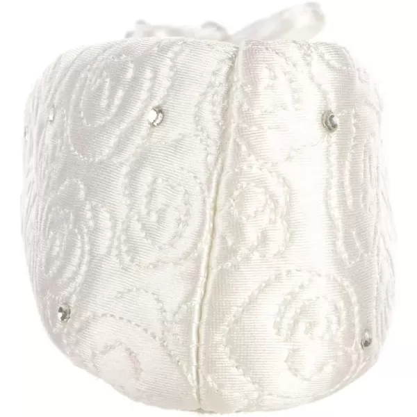 imageIsotoner Womens Ballerina Slippers with Terry Lined and Rose Quilt Ballet FlatWhite