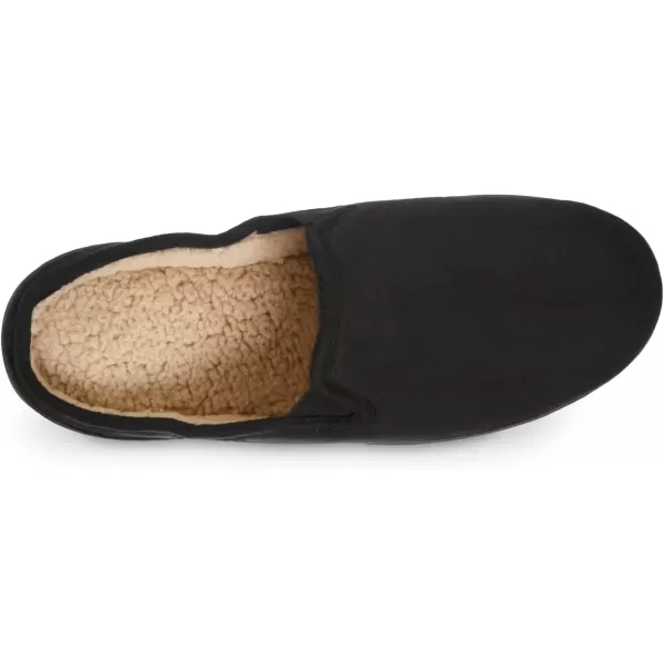 imageisotoner Mens Advanced Gel Infused Memory Foam Microsuede Vincent Hoodback Eco Comfort Recycled Slippers ClogBlack