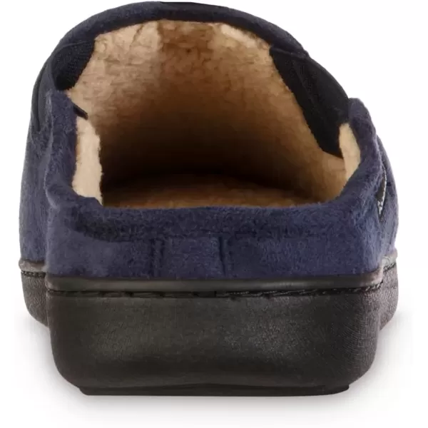 imageisotoner Mens Advanced Gel Infused Memory Foam Microsuede Vincent Hoodback Eco Comfort Recycled Slippers ClogNavy Blue