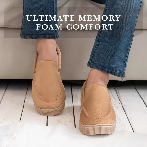 imageisotoner Mens Microsuede and Canvas Closed Back Slipper IndoorOutdoor Memory Foam Machine WashBlack