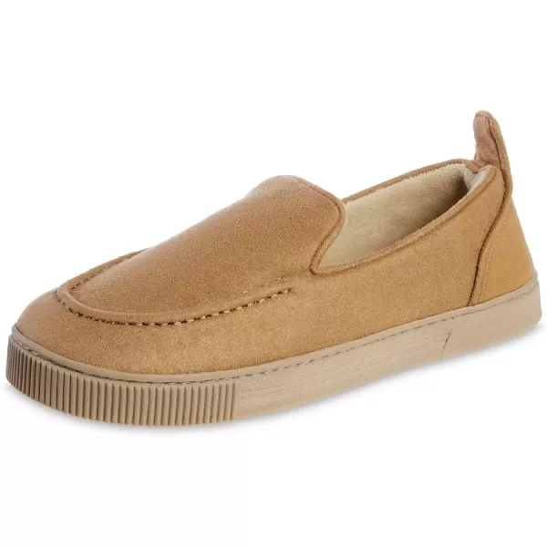 imageisotoner Mens Microsuede and Canvas Closed Back Slipper IndoorOutdoor Memory Foam Machine WashBuckskin