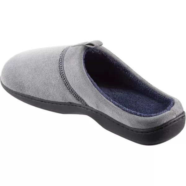 imageisotoner Mens Open Back Slipper with Memory Foam and IndoorOutdoor SoleMicroterry Ash