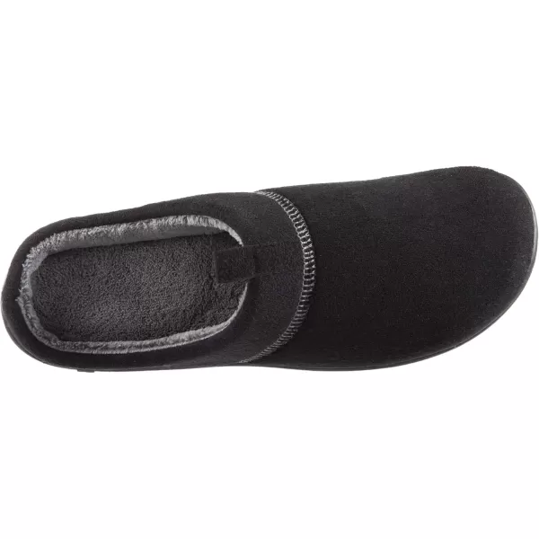 imageisotoner Mens Open Back Slipper with Memory Foam and IndoorOutdoor SoleMicroterry Black