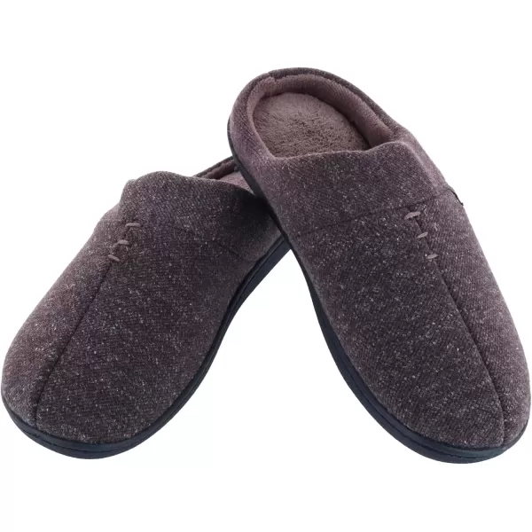 imageisotoner Mens Preston Heather Knit Slipon Hoodback SlipperDark Chocolate