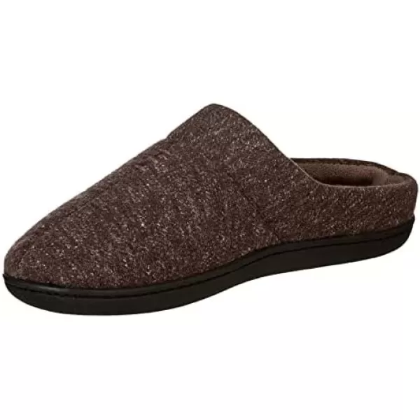 imageisotoner Mens Preston Heather Knit Slipon Hoodback SlipperDark Chocolate