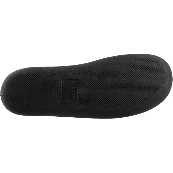 imageisotoner Mens Preston Heather Knit Slipon Hoodback SlipperNavy Blue