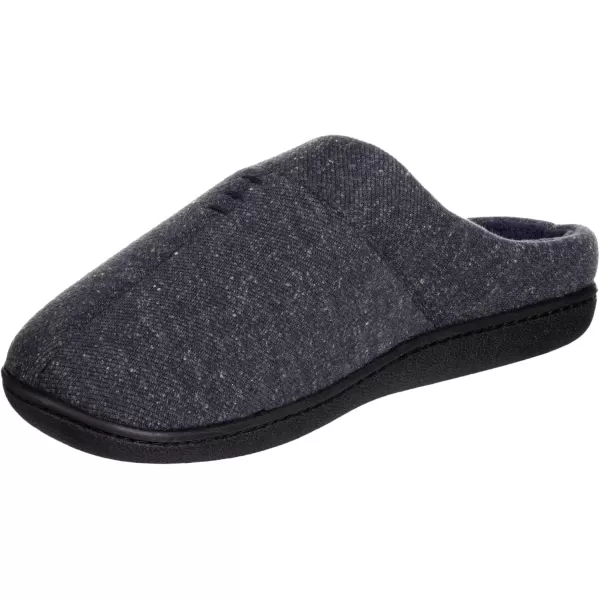 imageisotoner Mens Preston Heather Knit Slipon Hoodback SlipperNavy Blue