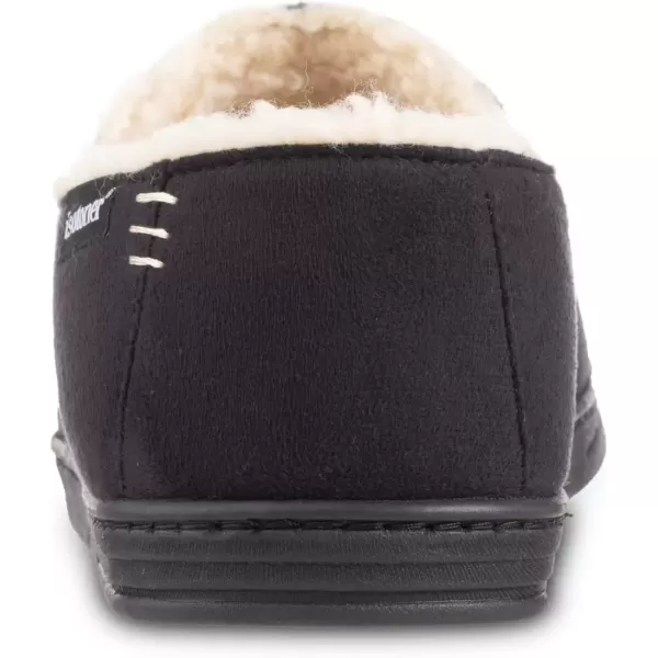 imageisotoner Mens Recycled Microsuede Nigel Eco Slippers with Advanced Memory Foam and Berber LiningBlack
