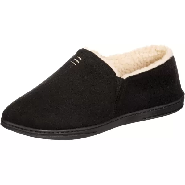 imageisotoner Mens Recycled Microsuede Nigel Eco Slippers with Advanced Memory Foam and Berber LiningBlack