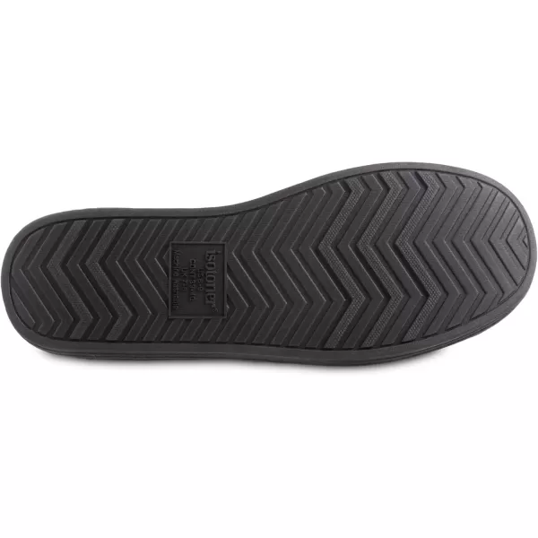 imageisotoner Mens Recycled Microsuede Nigel Eco Slippers with Advanced Memory Foam and Berber LiningBlack