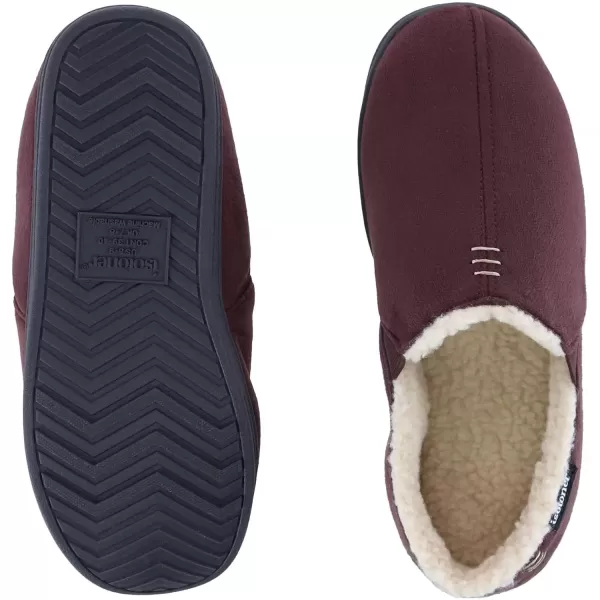 imageisotoner Mens Recycled Microsuede Nigel Eco Slippers with Advanced Memory Foam and Berber LiningDark Chocolate