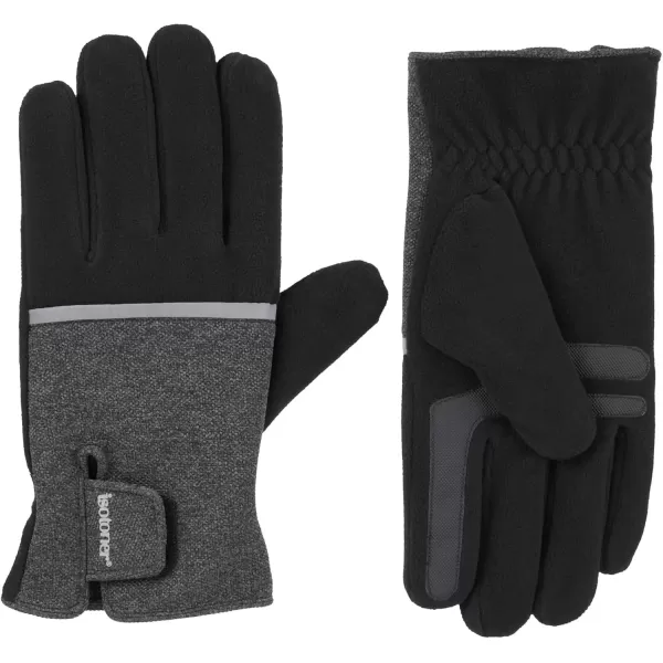 imageisotoner Mens Tech Stretch Glove with Velcro ClosureBlack