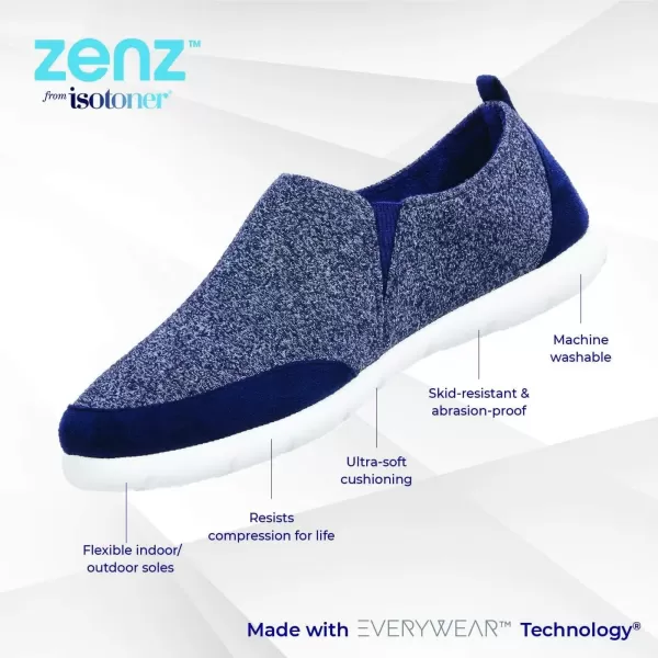 imageisotoner Mens Zenz Active SlipOn UltraSoft Casual Shoes with Flexible Support ampamp Breathable MeshNavy Blue