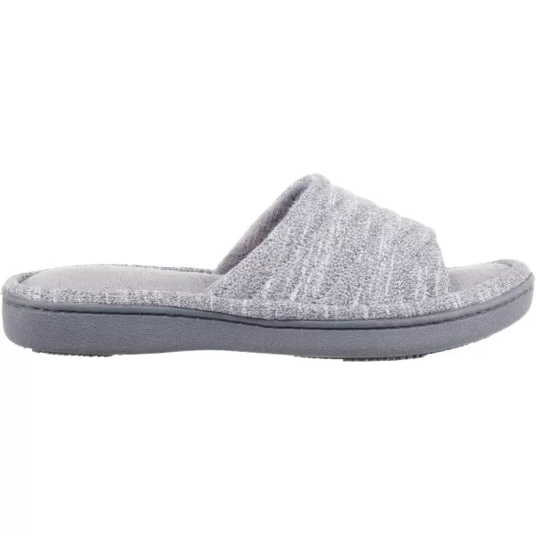 imageisotoner Womens Andrea Open Toe Slide Slipper with Moisture Wicking for IndoorOutdoor Comfort and Arch SupportAsh