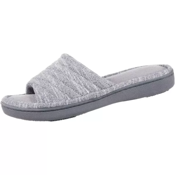 imageisotoner Womens Andrea Open Toe Slide Slipper with Moisture Wicking for IndoorOutdoor Comfort and Arch SupportAsh