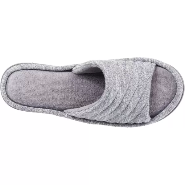 imageisotoner Womens Andrea Open Toe Slide Slipper with Moisture Wicking for IndoorOutdoor Comfort and Arch SupportAsh