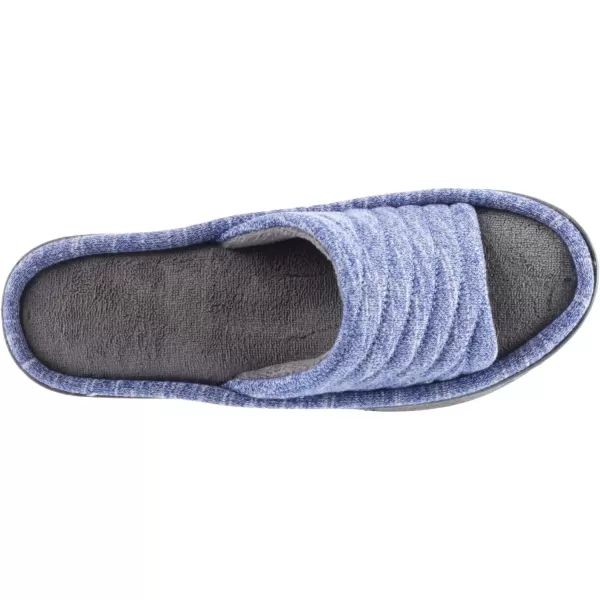 imageisotoner Womens Andrea Open Toe Slide Slipper with Moisture Wicking for IndoorOutdoor Comfort and Arch SupportSapphire